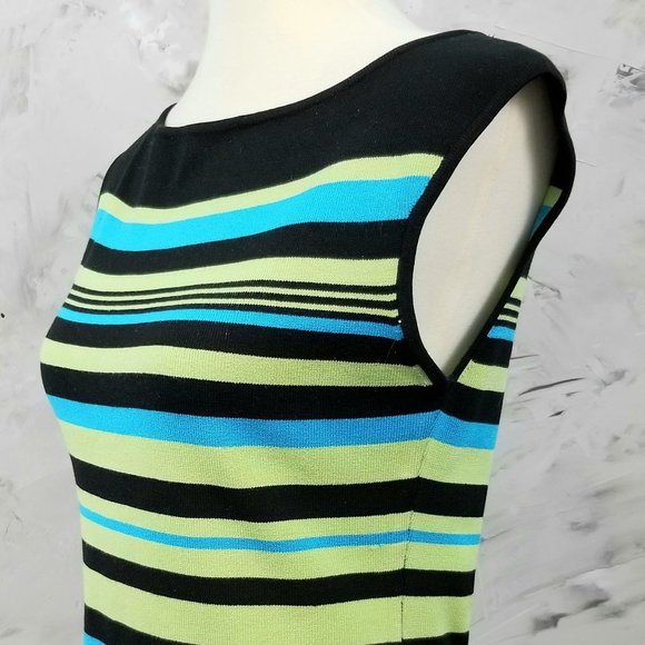 GEOGIOU STUDIO Blue, Green, Black Knit Cami Top - Picture 7 of 7